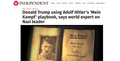 Trump Using Hitler Mein Kampf Playbook