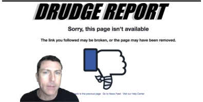 Facebook Deleted Drudge Report Page